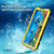 For iPhone 11 Pro Max Dustproof Shockproof Waterproof Silicone + Metal Protective Case(Yellow)