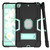 For iPad mini 3/2/1 Silicone + PC Protective Case with Stand(Black + Mint Green)
