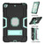 For iPad mini 3/2/1 Silicone + PC Protective Case with Stand(Black + Mint Green)