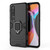 For Xiaomi Mi 10 PC + TPU Shockproof Protective Case with Magnetic Ring Holder(Black)