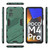 For Xiaomi Poco M4 Pro 4G Punk Armor 2 in 1 PC + TPU Shockproof Phone Case with Invisible Holder(Green)