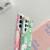 For Samsung Galaxy S22 5G Electroplated Splicing Marble TPU Phone Case(Green Lattice)