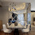 Rhombus Stitching Background Acrylic Mirror Decorative Stickers, Specification: Brown Small