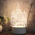 White Base Creative 3D Tricolor LED Decorative Night Light, Plug Version, Shape:Castle(White-Warm-Warm White)