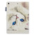For iPad 10.2 3D Embossing Pattern Horizontal Flip Leather Case with Holder & Card Slots & Wallet(White Cat)