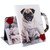 For iPad 10.2 / 10.5 / Air 2019 3D Colored Drawing Horizontal Flip Leather Case with Holder & Card Slot & Wallet & Handle(Pug)