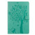 For Galaxy Tab S5e Pressed Printing Cat and Tree Pattern Horizontal Flip Leather Case with Holder & Card Slots & Wallet(Green)