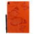 For iPad 10.2 / Pro 10.5 / Air  2019 Pressed Printing Butterfly Pattern Horizontal Flip PU Leather Case with Holder & Card Slots & Wallet & Pen Slot(Orange)