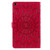 For Galaxy Tab A 8.0 (2019) T295/T290 Pressed Printing Sun Flower Pattern Horizontal Flip Leather Case with Holder & Card Slots & Wallet(Rose Red)