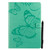 For iPad 10.2 / Pro 10.5 / Air  2019 Pressed Printing Butterfly Pattern Horizontal Flip PU Leather Case with Holder & Card Slots & Wallet & Pen Slot(Green)