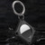 Four Square Carbon Fiber Case with Keychain Ring for AirTag(Black)