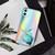 For iPhone 11 Laser Marble Pattern Clear TPU Shockproof Protective Case (Blue)