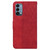 For OnePlus Nord N200 5G Geometric Embossed Leather Phone Case(Red)