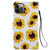 For iPhone 12 Pro Max Painted Pattern Horizontal Flip Leather Case with Holder & Card Slots & Photo Frame(Sunflower)