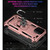 For iPhone 13 mini Shockproof TPU + PC Protective Case with 360 Degree Rotating Holder (Rose Gold)