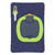 For Samsung Galaxy Tab S8+ / Tab S8 Plus /  Tab S7 FE / Tab S7+ T970/T975 Silicone + PC Protective Case with Holder & Shoulder Strap(NavyBlue+Lime)