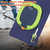 For Samsung Galaxy Tab S8+ / Tab S8 Plus /  Tab S7 FE / Tab S7+ T970/T975 Silicone + PC Protective Case with Holder & Shoulder Strap(NavyBlue+Lime)