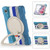 For Samsung Galaxy Tab A7 Lite T220 / T225 Silicone + PC Protective Case with Holder & Shoulder Strap(Colorful Blue)