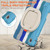 For Samsung Galaxy Tab A7 Lite T220 / T225 Silicone + PC Protective Case with Holder & Shoulder Strap(Colorful Blue)