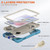 For Samsung Galaxy Tab A7 Lite T220 / T225 Silicone + PC Protective Case with Holder & Shoulder Strap(Colorful Blue)