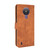 For Nokia 1.4 Solid Color Skin Feel Magnetic Buckle Horizontal Flip Calf Texture PU Leather Case with Holder & Card Slots & Wallet(Brown)