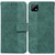For OPPO Realme C20 / C11 2021 Geometric Embossed Leather Phone Case(Green)