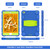 3-Layer Protection Screen Frame + PC + Silicone Shockproof Combination Case with Holder For iPad mini 5 / 4(Blue+Lime)