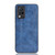 For vivo V21 Shockproof Sewing Cow Pattern Skin PC + PU + TPU Case(Blue)
