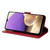 For Samsung Galaxy A32 4G Embossed Happy Cat Pattern Horizontal Flip Leather Case with Holder & Card Slots & Wallet(Red)