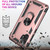 For Samsung Galaxy A32 4G Shockproof TPU + PC Protective Case with 360 Degree Rotating Holder(Rose Gold)