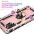 For Samsung Galaxy A32 4G Shockproof TPU + PC Protective Case with 360 Degree Rotating Holder(Rose Gold)