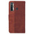 For Tecno Camon 17 Geometric Embossed Leather Phone Case(Brown)