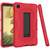 For Samsung Galaxy Tab A7 Lite T220 / T225 Contrast Color Robot Shockproof Silicone + PC Protective Case with Holder(Red Black)