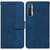 For Tecno Camon 17 Geometric Embossed Leather Phone Case(Blue)