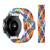For Huami Amazfit Bip U Pro Adjustable Nylon Braided Elasticity Watch Band(Rainbow)