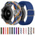 For Huami Amazfit Bip U Pro Adjustable Nylon Braided Elasticity Watch Band(Rainbow)