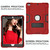 Contrast Color Robot Shockproof Silicone + PC Protective Case with Holder For iPad 9.7 (2017) / (2018)(Red + Black)