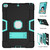 Contrast Color Robot Shockproof Silicone + PC Protective Case with Holder For iPad 9.7 (2017) / (2018)(Black + Mint Green)