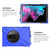 For Microsoft Surface Pro 4 / 5 / 6 / 7 / 7+ Shockproof Colorful Silicone + PC Protective Case with Holder & Hand Strap & Pen Slot(Blue)