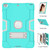 Contrast Color Robot Shockproof Silicone + PC Protective Case with Holder For iPad 9.7 (2017) / (2018)(Grey + Mint Green)