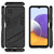 For Samsung Galaxy A22 5G Punk Armor 2 in 1 PC + TPU Shockproof Case with Invisible Holder(Black)