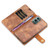For OnePlus 9 Pro DG.MING Crazy Horse Texture Flip Detachable Magnetic Leather Case with Holder & Card Slots & Wallet(Brown)