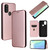 For Blackview A70 (2021) Carbon Fiber Texture Horizontal Flip TPU + PC + PU Leather Case with Card Slot(Pink)