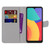 For Alcatel 3L 2021 Coloured Drawing Cross Texture Horizontal Flip PU Leather Case with Holder & Card Slots & Wallet & Lanyard(Purple Green Starry Sky)