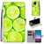 For Nokia 5.4 Coloured Drawing Cross Texture Horizontal Flip PU Leather Case with Holder & Card Slots & Wallet & Lanyard(Green Lemon)