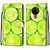 For Nokia 5.4 Coloured Drawing Cross Texture Horizontal Flip PU Leather Case with Holder & Card Slots & Wallet & Lanyard(Green Lemon)