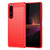 For Sony Xperia 1 III Brushed Texture Carbon Fiber TPU Case(Red)