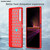 For Sony Xperia 1 III Brushed Texture Carbon Fiber TPU Case(Red)
