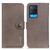 For OPPO A54 4G KHAZNEH Cowhide Texture Horizontal Flip Leather Case with Holder & Card Slots & Wallet(Khaki)