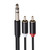 3685 6.35mm Male to Double RCA Male Stereo Audio Cable, Length:5m